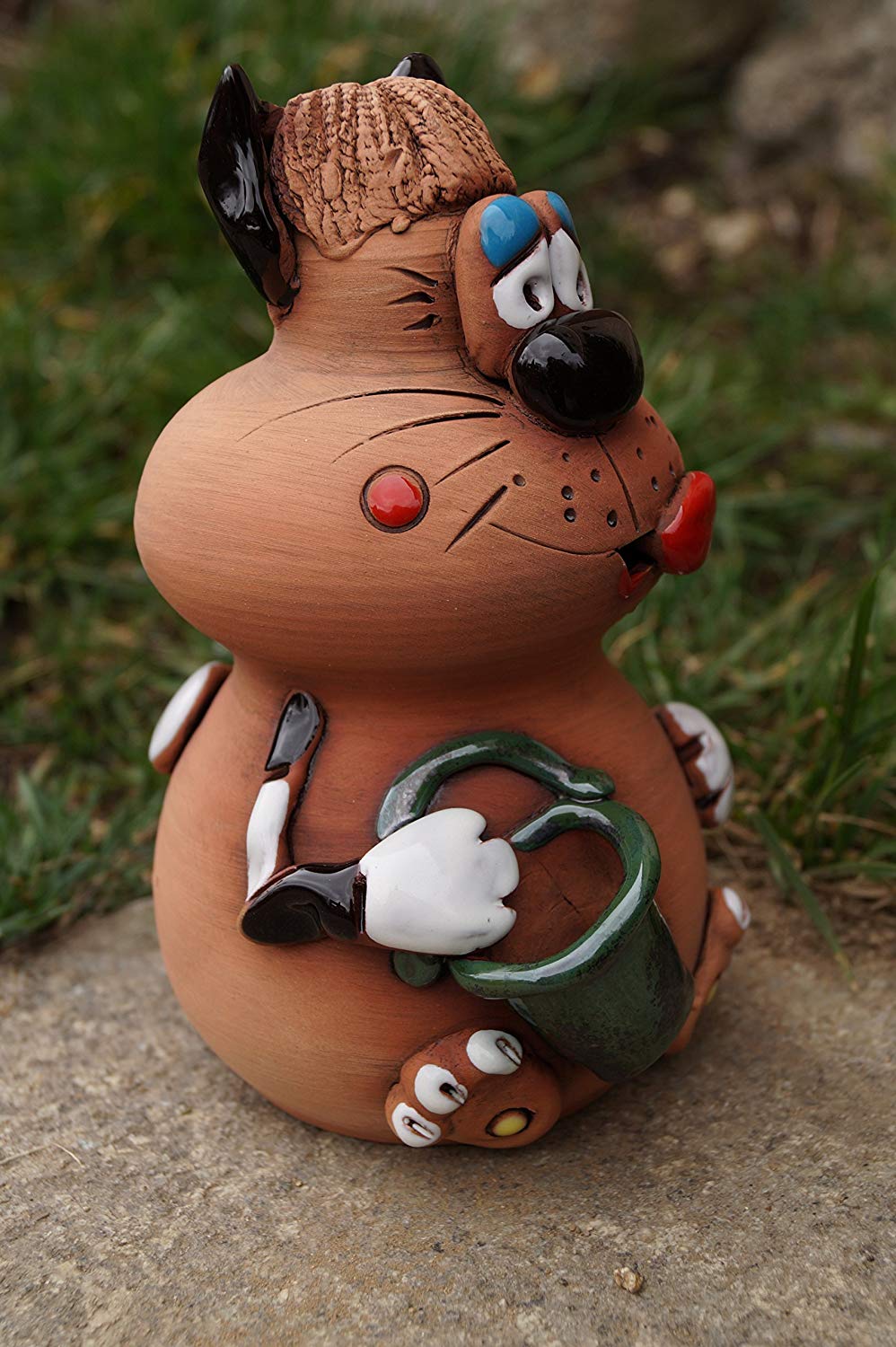 Gartendekoration Figuren Best Of Keramik Katze Cleo Mit Eimer Handarbeit Gartendekoration