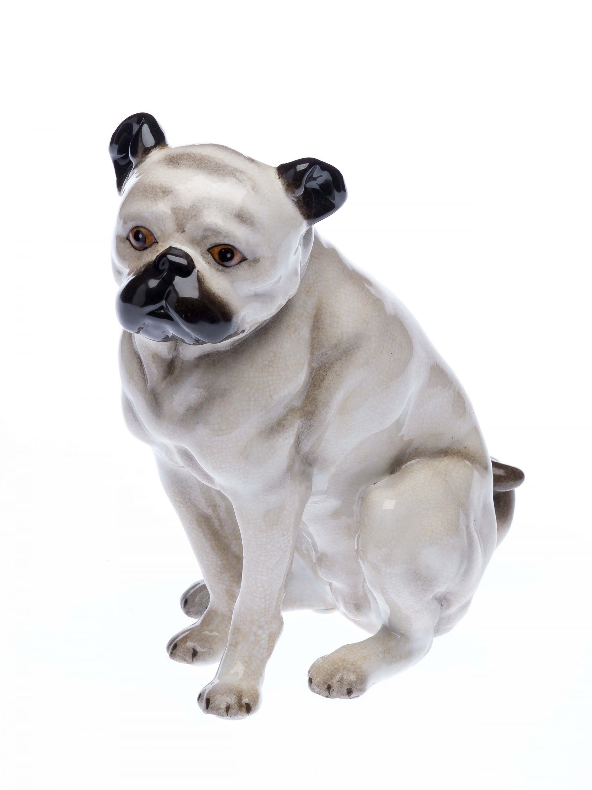 Gartendekoration Figuren Schön Mops Porzellan Hund Bulldoge Figur Skulptur Porzellanfigur Porcelain Pug Dog