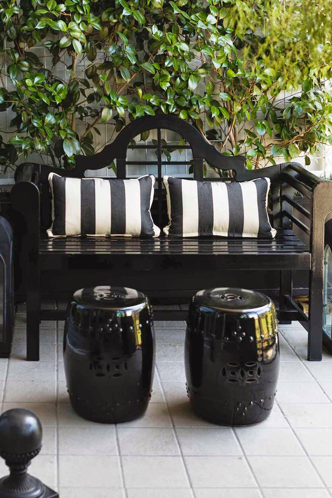 Gartendekoration Ideen Schön Bench Black Glossy Elegant Design Sundowner