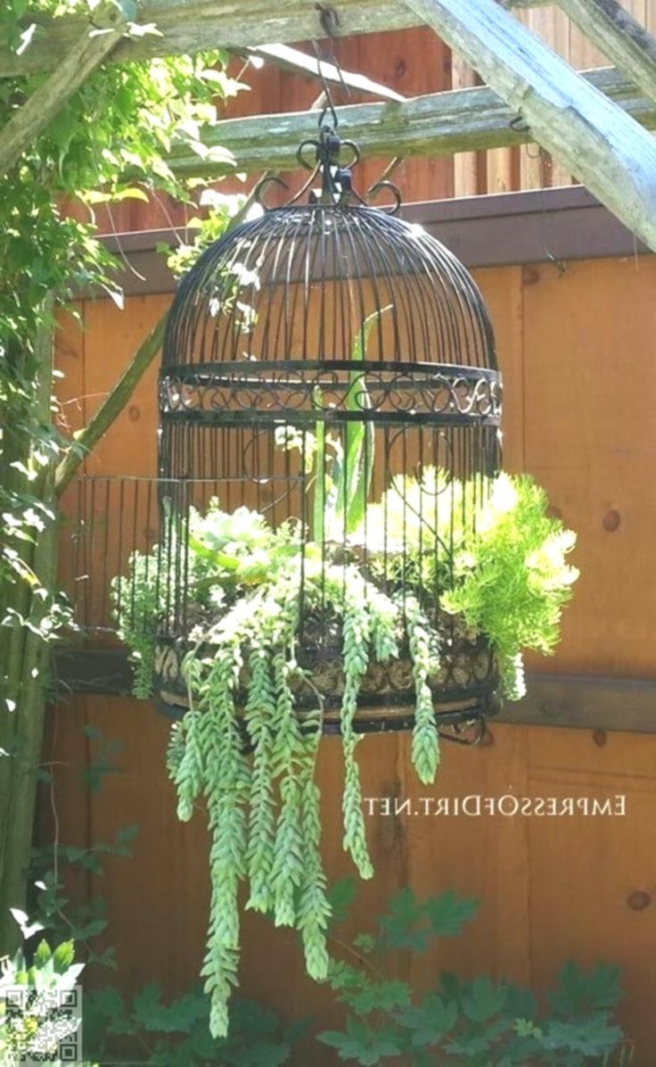 Gartendekoration Metall Elegant Classic Birdcage Hanging Basket Planter