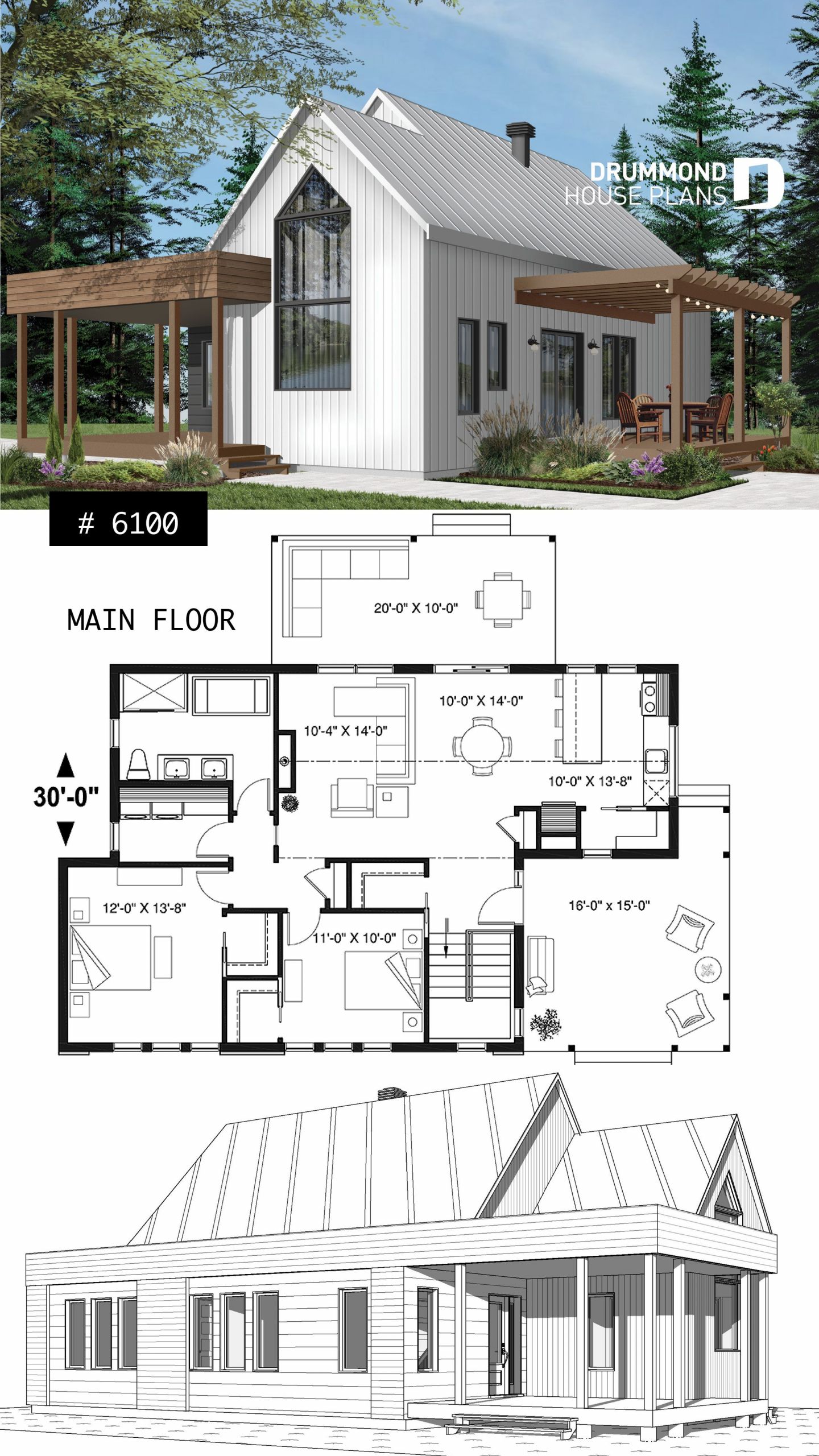 Gartendesign Modern Elegant Modern One Story House Plan with Lots Of Natural Light