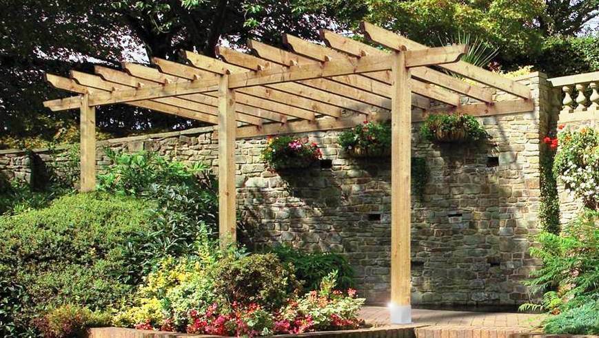 GartenstrÃ¤ucher Best Of Garden Structure Pergola Grange Timber Wooden Lean to Car