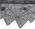 Gruselige Halloween Deko Schön Gothic Black Lace Bat Vorhänge Volant Halloween Spukhaus Spiderweb