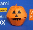 Halloween Bastelideen Genial Quick and Easy origami Halloween Pumpkin Box Diy Tutorial