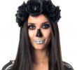 Halloween Damen Schön Skeleton Flower Crown Image 1