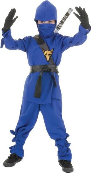 Halloween KinderkostÃ¼me Best Of Ninja Child Blue Small