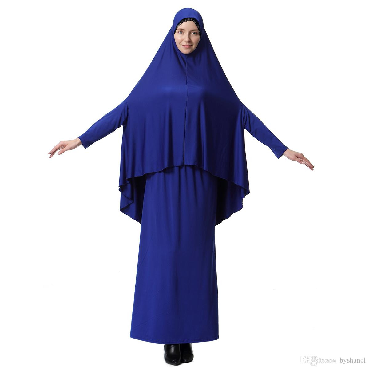 Halloween Kleid Schwarz Best Of Großhandel Muslim Lady Thobe Mit Hijab Zweiteiliger islamischer Kaftan Dubai Langes Kleid Hochelastisches Kleid Für Muslimische Frauen Von byshanel