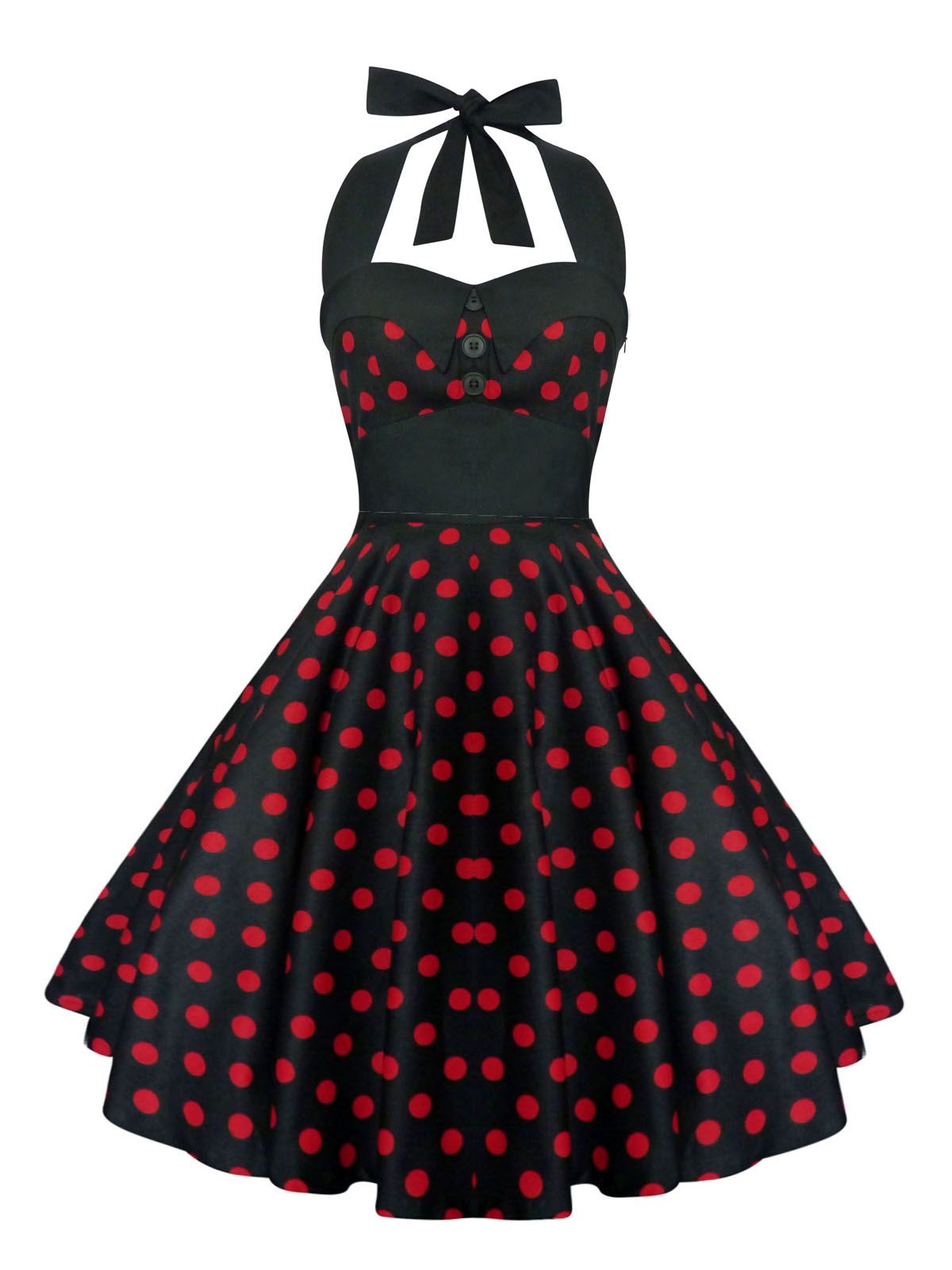 Halloween Kleid Schwarz Best Of Rockabilly Pin Up Black Red Polka Dot Dress Gothic Halloween