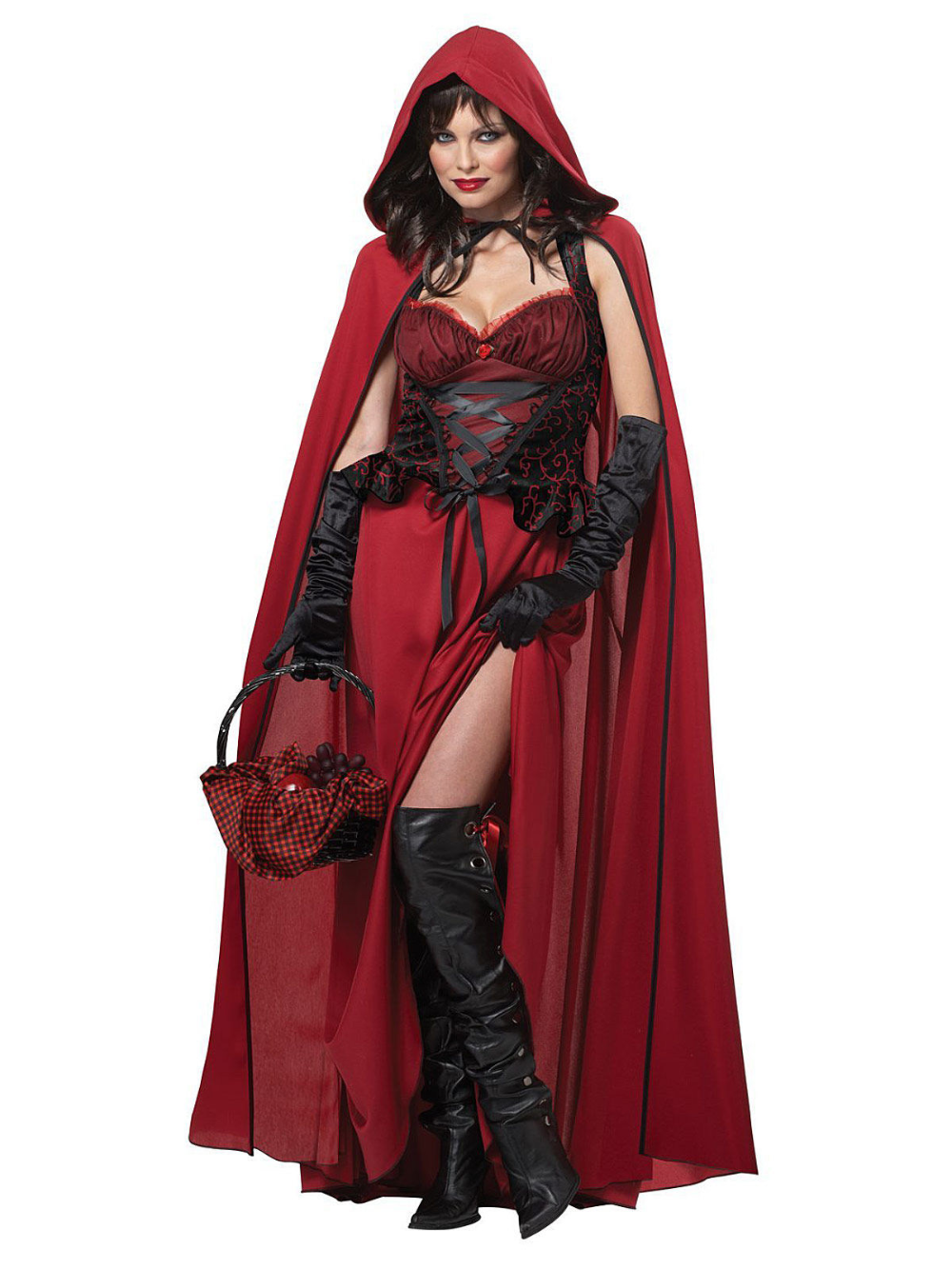Halloween Kleid Schwarz Inspirierend Böses Rotkäppchen Märchen Halloween Damenkostüm Schwarz Rot