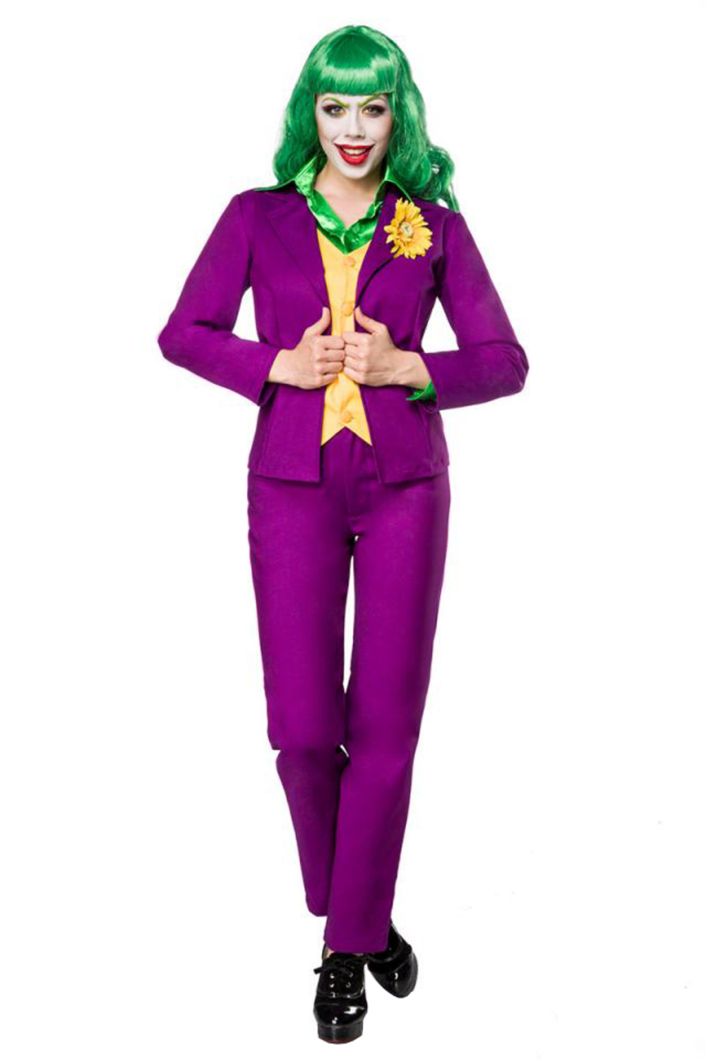Halloween Kleider Damen Neu Mask Paradise Damen Komplettset Kostüm Joker