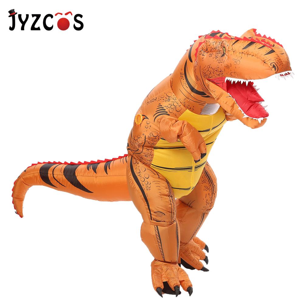 JYZCOS T Rex Inflatable Dinosaur Costume Halloween Costume for Kids Dinosaur Cosplay Costume Fancy Dress Costume