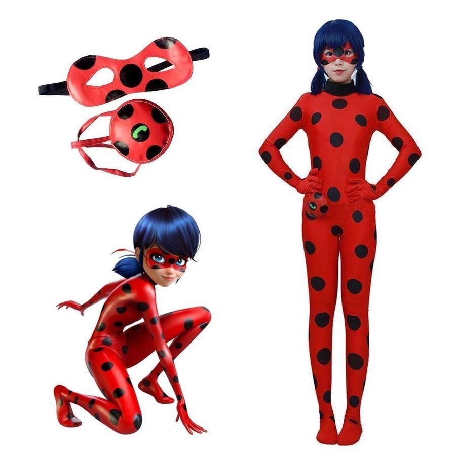 Halloween Kleidung Kinder Elegant Kinder Karneval Overall Miraculous Ladybird Ladybug Kost¨¹m