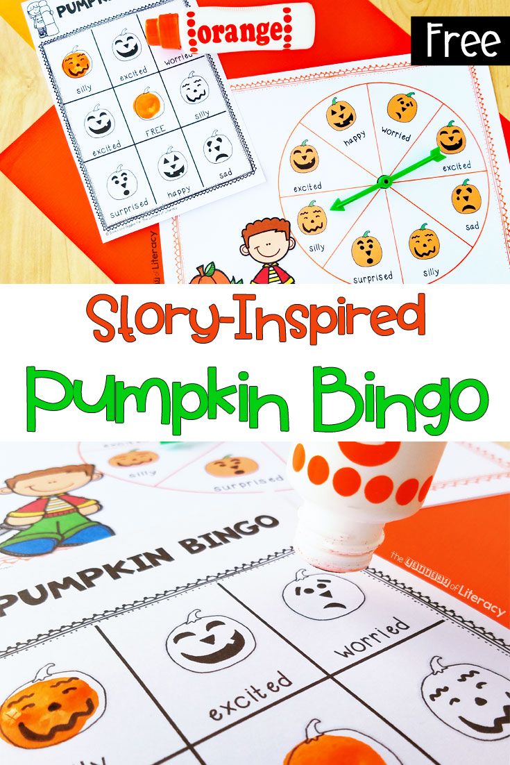Halloween Kleidung Kinder Frisch Pumpkin Emotion Words Halloween Bingo Activity for Preschool