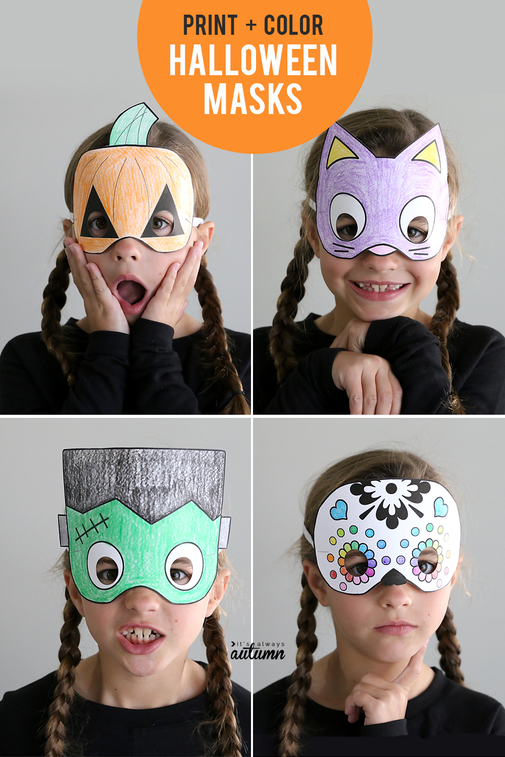 Halloween Kleidung Kinder Genial Halloween Masks to Print and Color It S Always Autumn