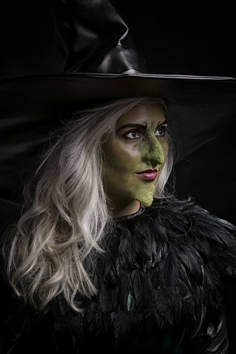 halloween schminke hexen grusel effekt