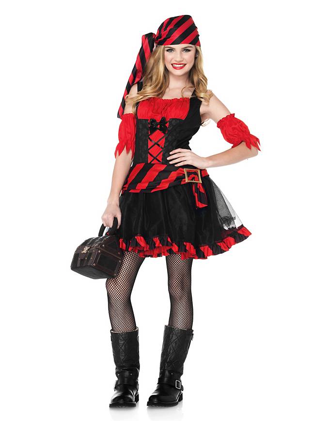 Halloween KostÃ¼m Jugendlich Neu Piratin Kostüm Für Jugendliche Maskworld