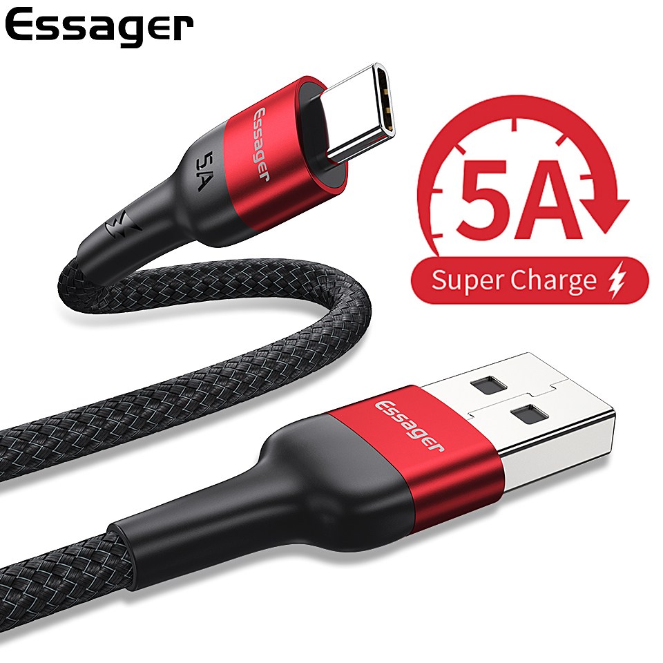 Essager 5A USB Type C Cable For Huawei Mate 30 20 P30 P20 Pro Lite USBC