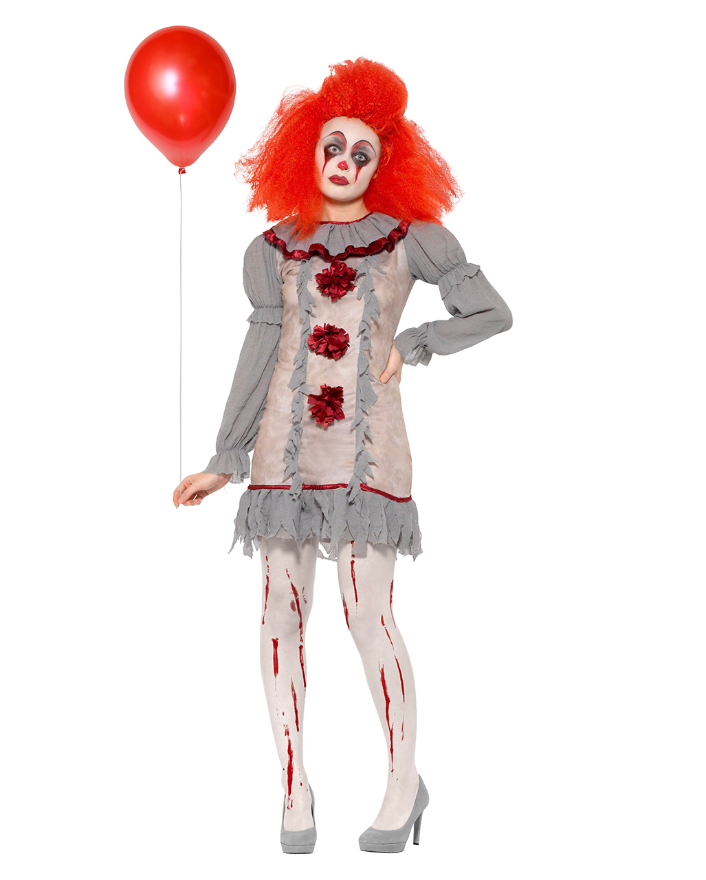 vintage horror clown damen kostuem
