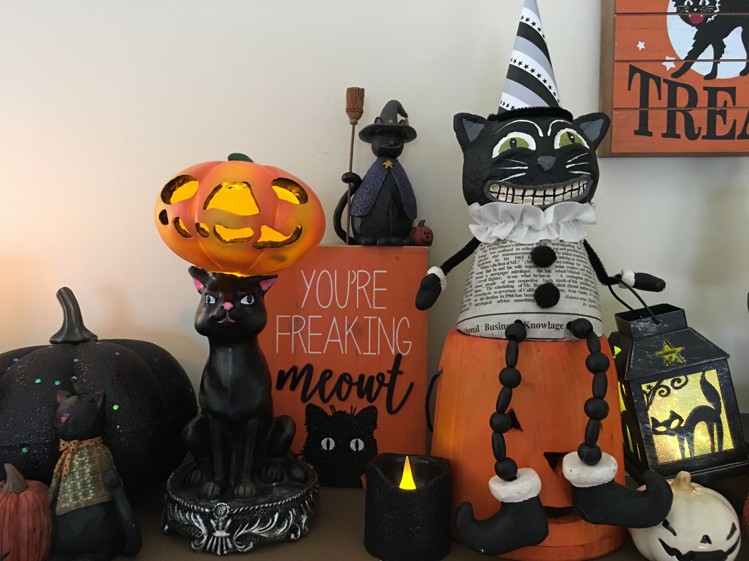 Halloween Lampe Einzigartig Feline Festive My Black Cat Magic Halloween Mantel – Gnome