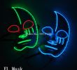 Halloween Maske Frauen Einzigartig Halloween Supplies Light Up Glowing El Wire Cute Mask Fashion Women Cosplay Mask Costume for Party Mask Decoration Mask for Ball Mask for Balls From