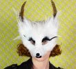 Halloween Maske Frauen Genial Amazon Feather Half Face Wolf Mask White Arctic Fox