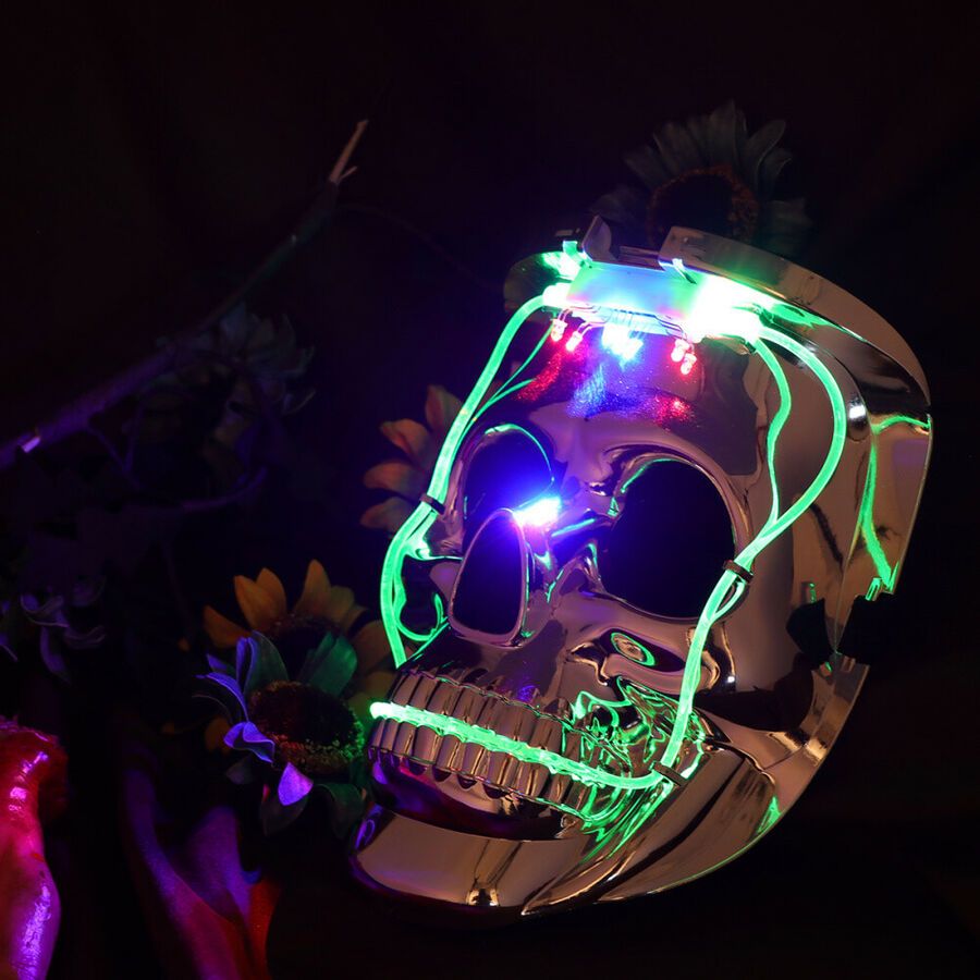 Halloween Maske Frauen Schön Scary Mask Cosplay Led Light Up Costume Mask Props Party