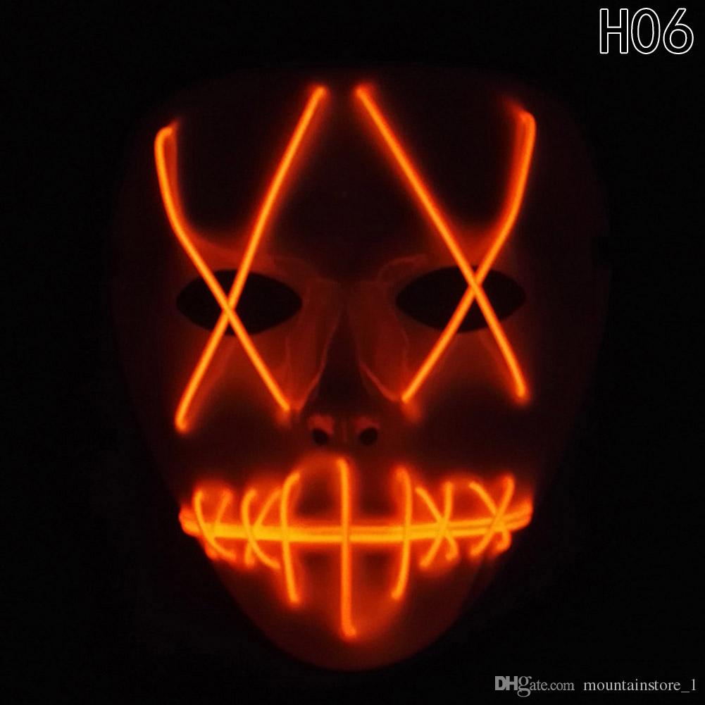 Halloween Maske Schön 2019 New Halloween Ghost Slit Mouth Light Up Glowing Led Cute Mask Fashion Cosplay Mask Costume Mask for Party From Mountainstore 1 $7 09