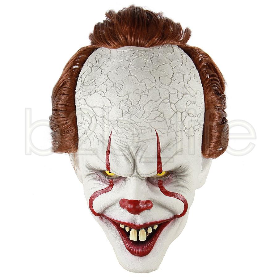 Halloween Masken Kaufen Neu Großhandel Stephen Kings Joker Maske Silikon Vollgesichts Horror Clown Latex Maske Halloween Party Masken Horrible Cosplay Prop Spielzeug Tta1789