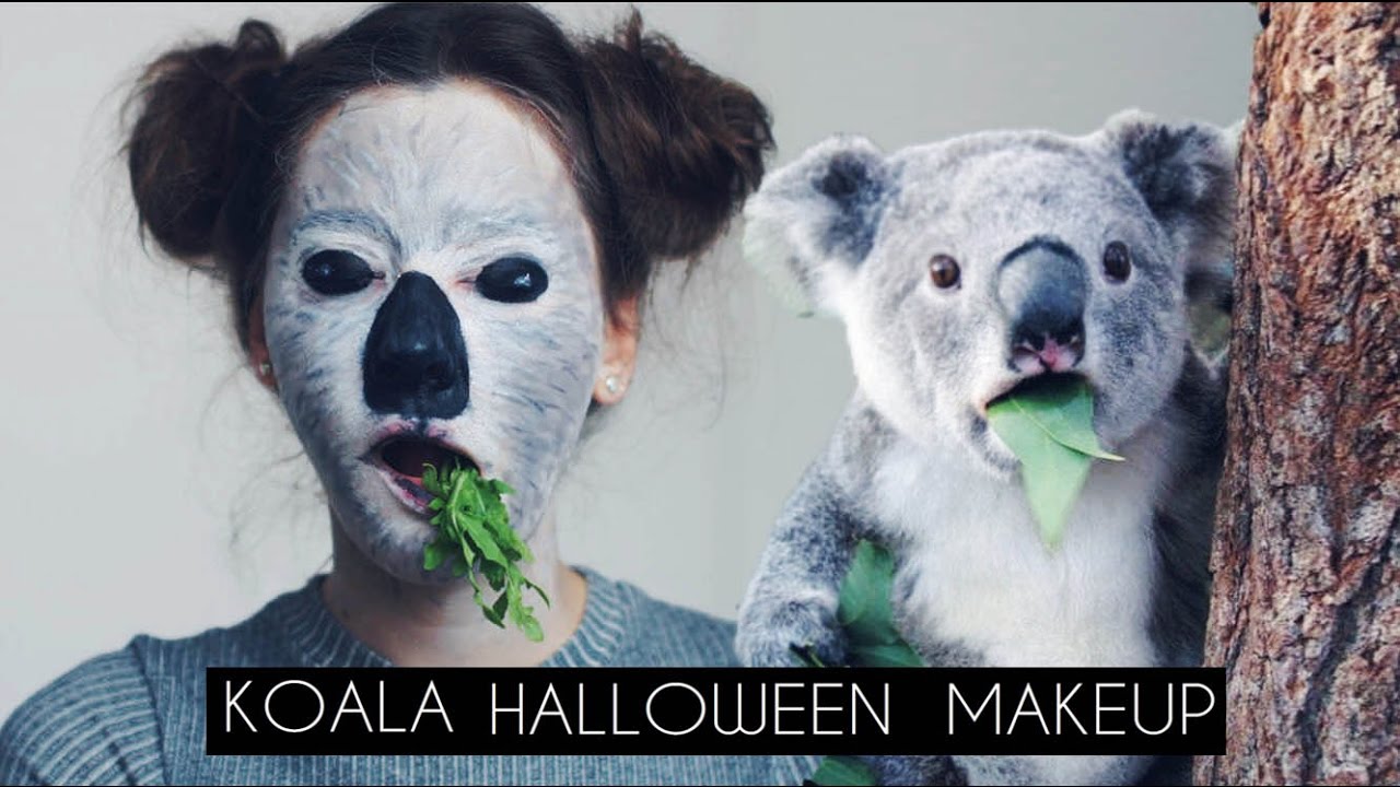 Halloween Schminke Einzigartig Koala Halloween Makeup