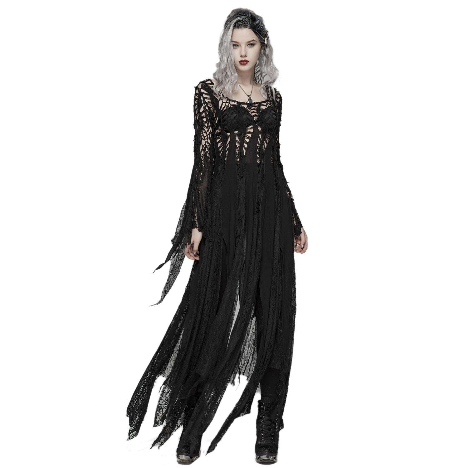 Halloween Schwarzes Kleid Genial Viktorianisches Kleid Im Layering Look Mit Netz
