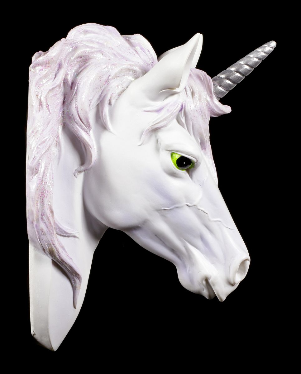 Halloween Wanddeko Schön Fantasy Weißes Pferd Pegasus Wanddeko Einhornkopf Mit Rosa