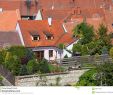 Haus Und Garten Elegant Detail Od Small Red Roofed House with Tiny Garden Stock