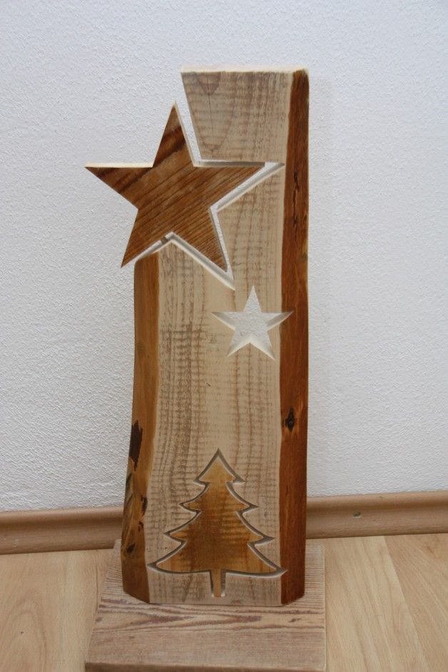 Holzdeko DrauÃŸen Einzigartig Holz Stern