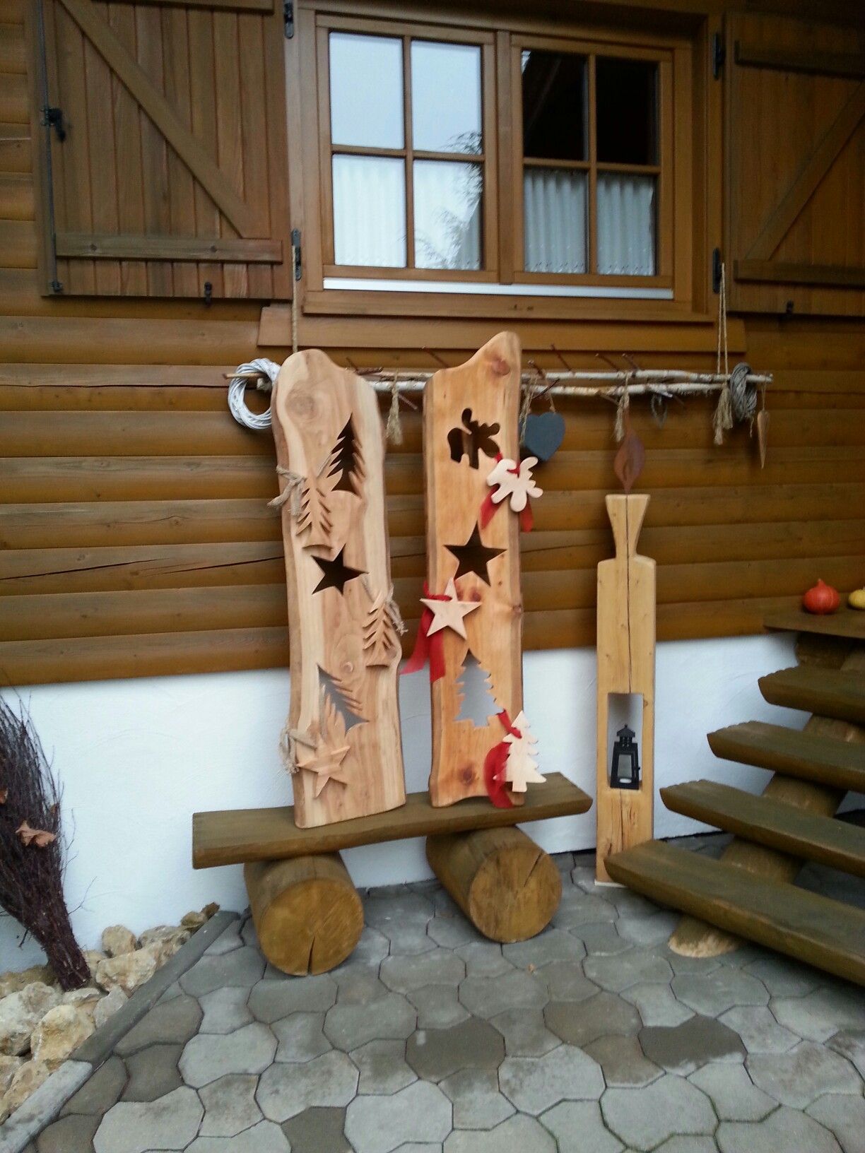 Holzdeko DrauÃŸen Genial Advent Dekoration Draußen Weihnachten