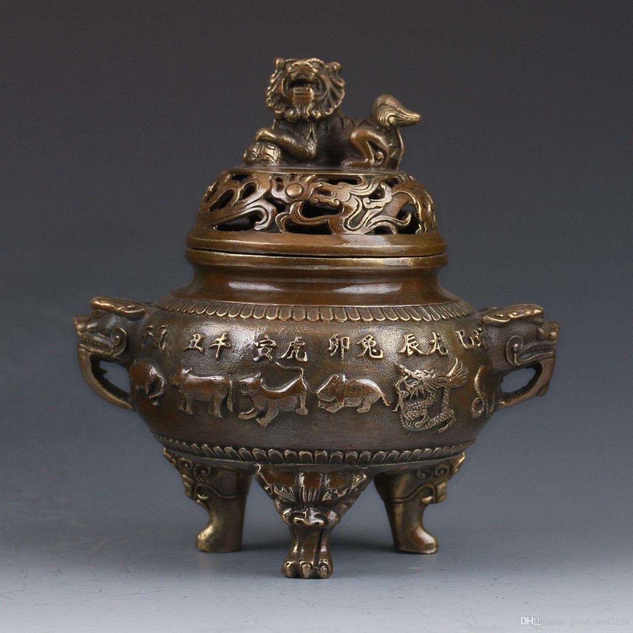 antique brass sculptures 2019 chinese brass hand carved chinese zodiac incense burner w of antique brass sculptures
