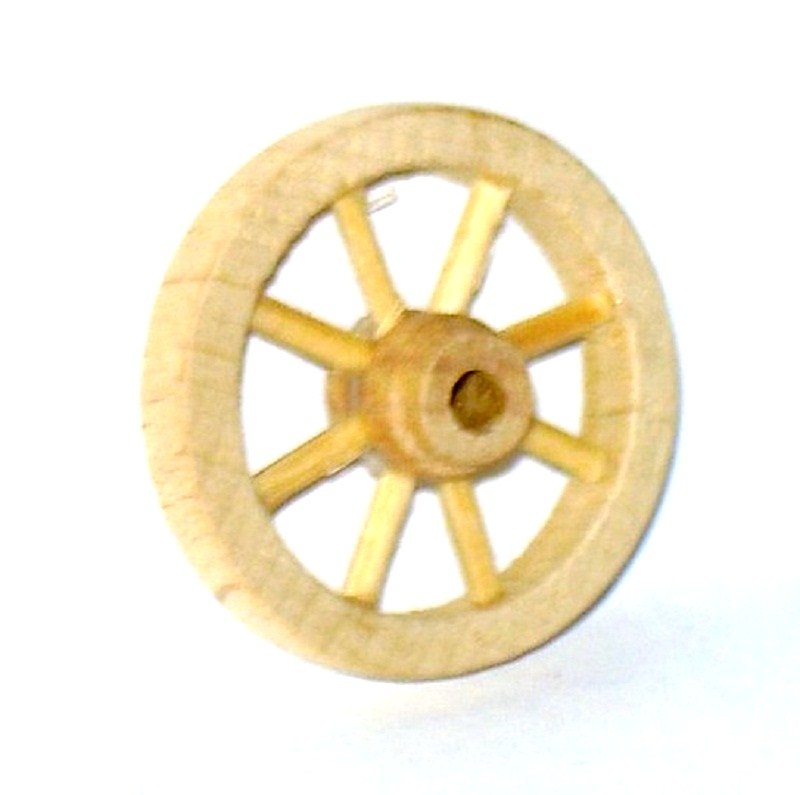 miniatur wagenrad aus holz krippenzubehoer