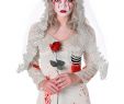Horror Braut KostÃ¼m Best Of Zombie Braut Halloween Damenkostüm Geist Weiss Rot Schwarz