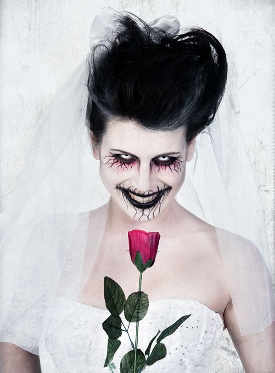 Horror Braut KostÃ¼m Elegant Halloween Make Up Geisterbraut Halloween Horror Makeup