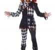 Horror Halloween KostÃ¼me Luxus Creepy Jester Girl Costume for Kids