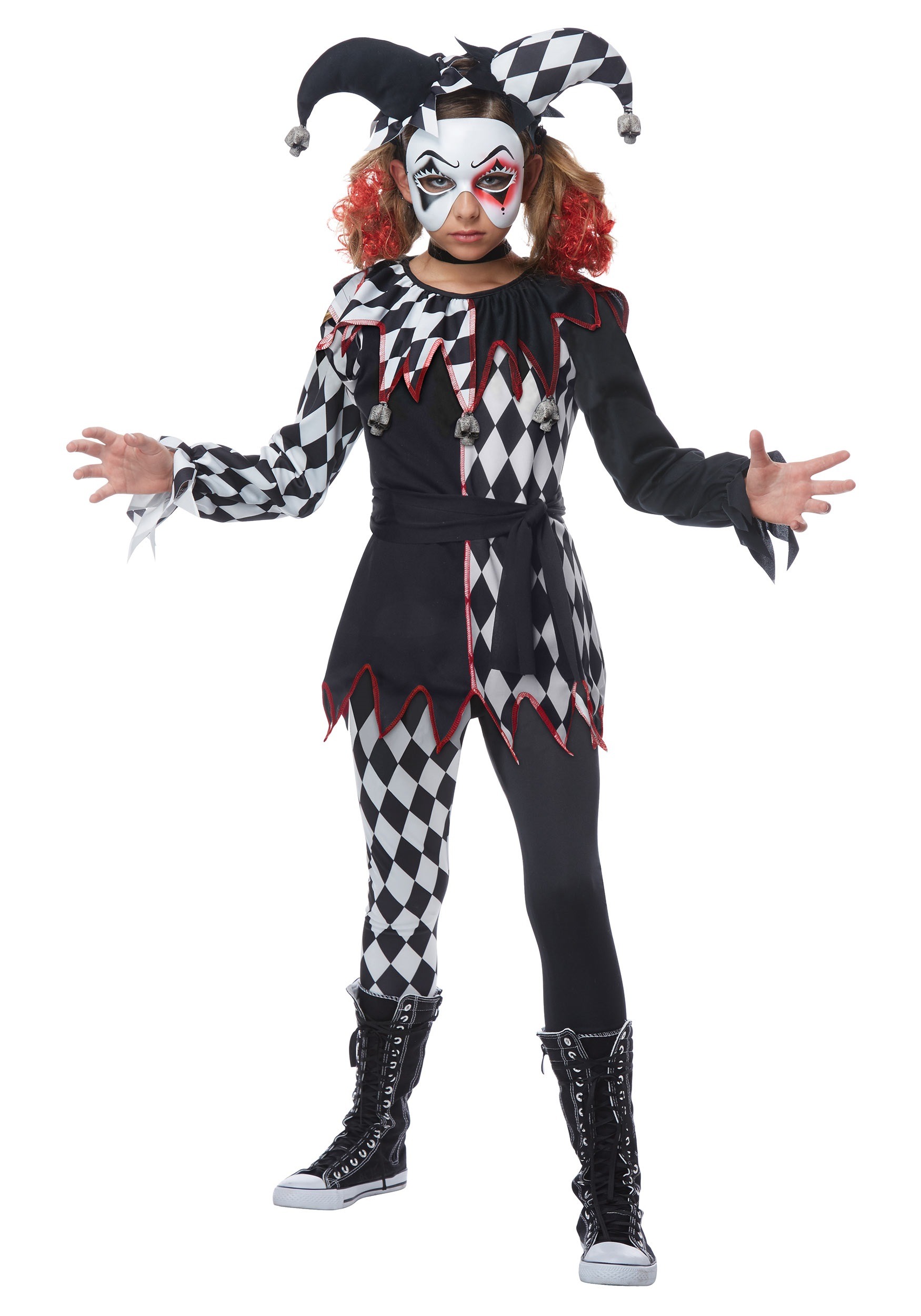 Creepy Jester Girl Costume for Kids von horror halloween kostÃ¼me category ...