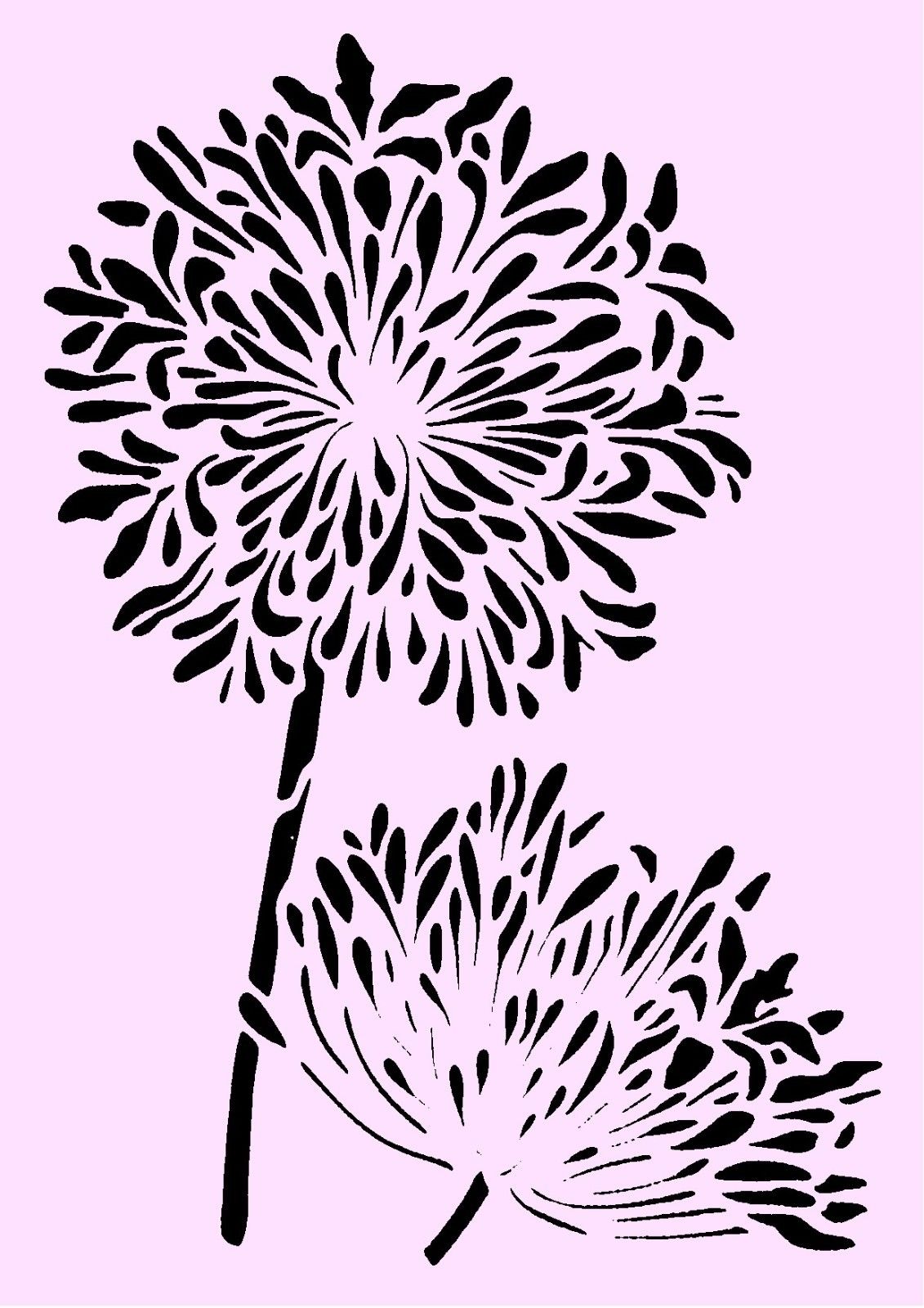 Ideen Gartendeko Einzigartig Schablone Lilie A4 Für Stoffe Möbel Usw Nr 6