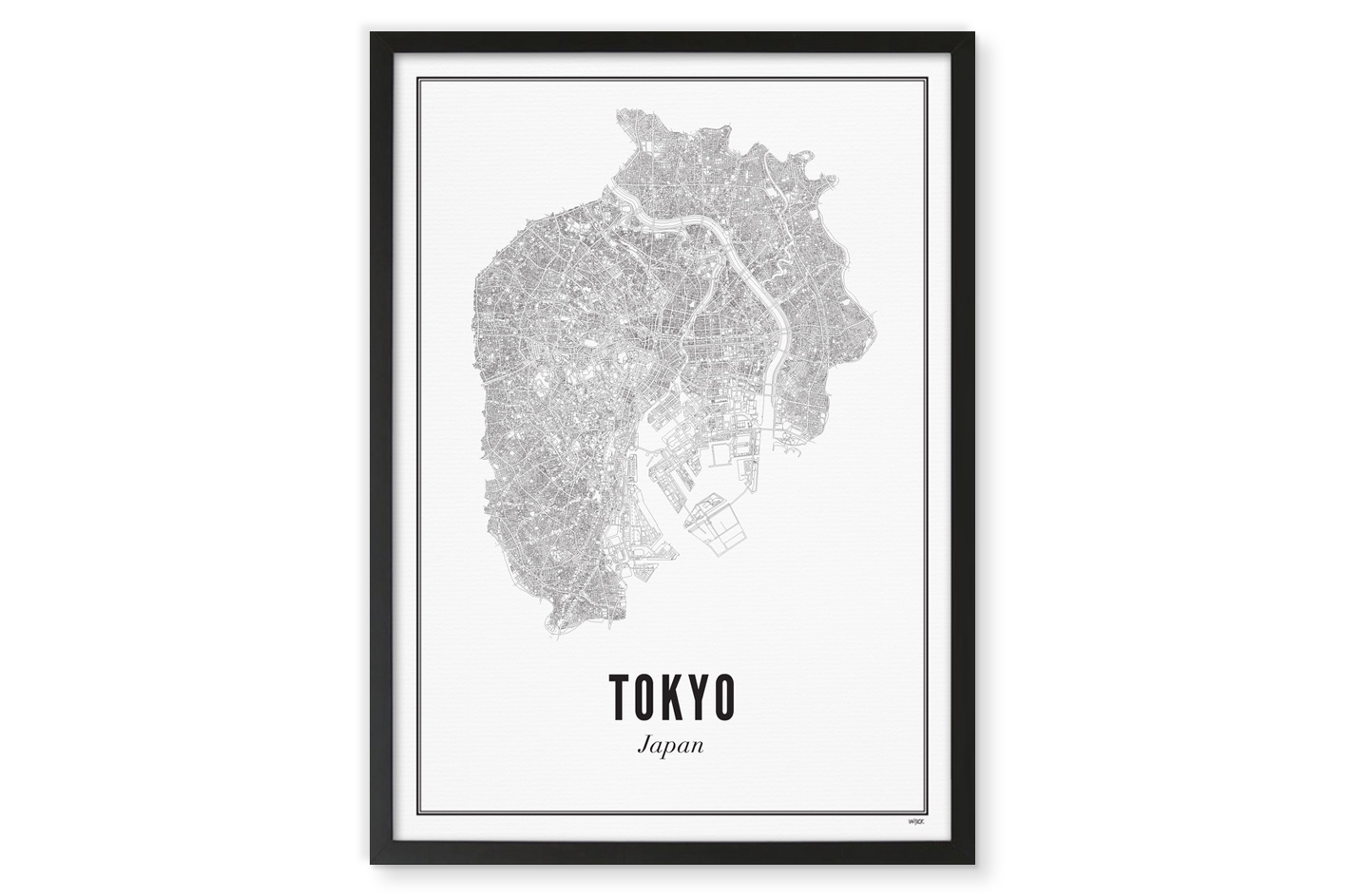 Japan Garten Deko Elegant Framed Map Poster Lost In tokyo 8×12 Inches