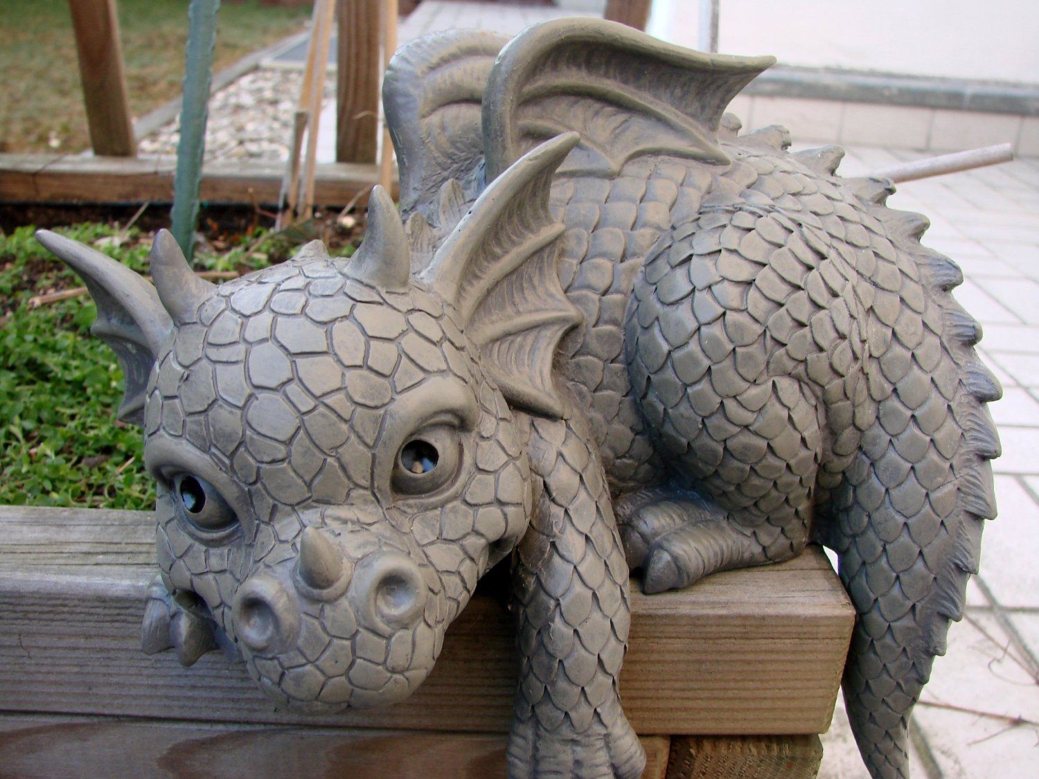 Kantenhocker Garten Neu Statue De Jardin En forme De Dragon Pour Bordure Gauche