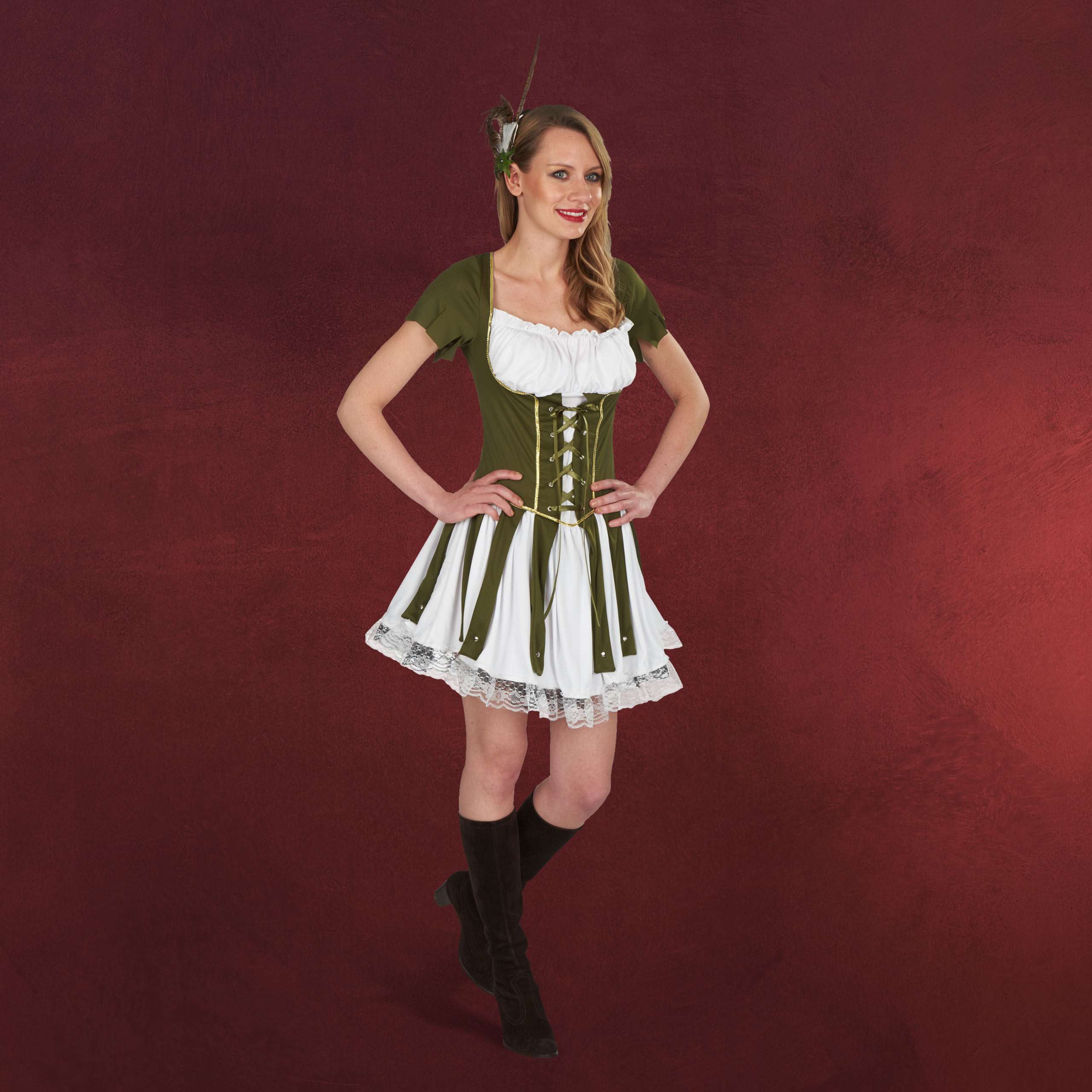 Karneval Kleider Damen Schön Robin Hood Kleid Kostüm Damen