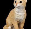 Katze Deko Garten Einzigartig Katzen Figur orange Tabby