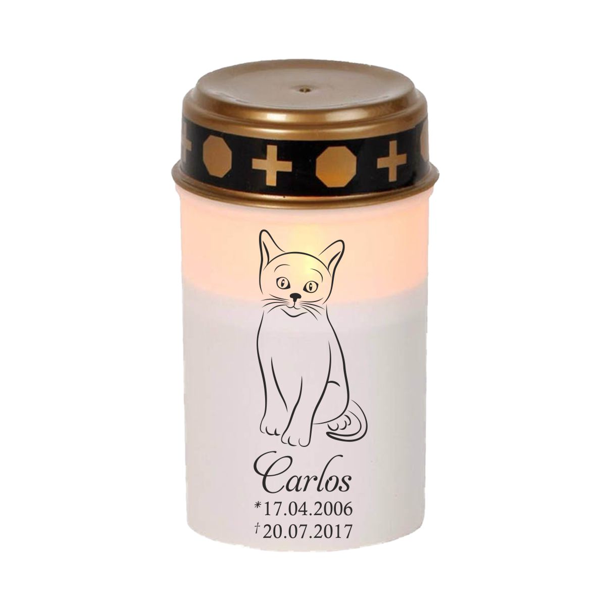 Katzen Deko Shop Elegant Led Grablicht Kerze Klein Für Tiere Katze Silhouette
