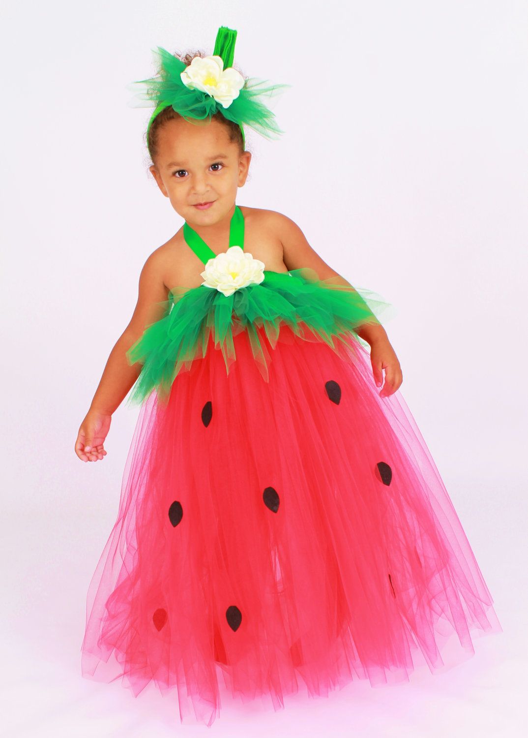 Kleid Halloween Elegant Tutu Dress Strawberry Birthday or Halloween Costume Red