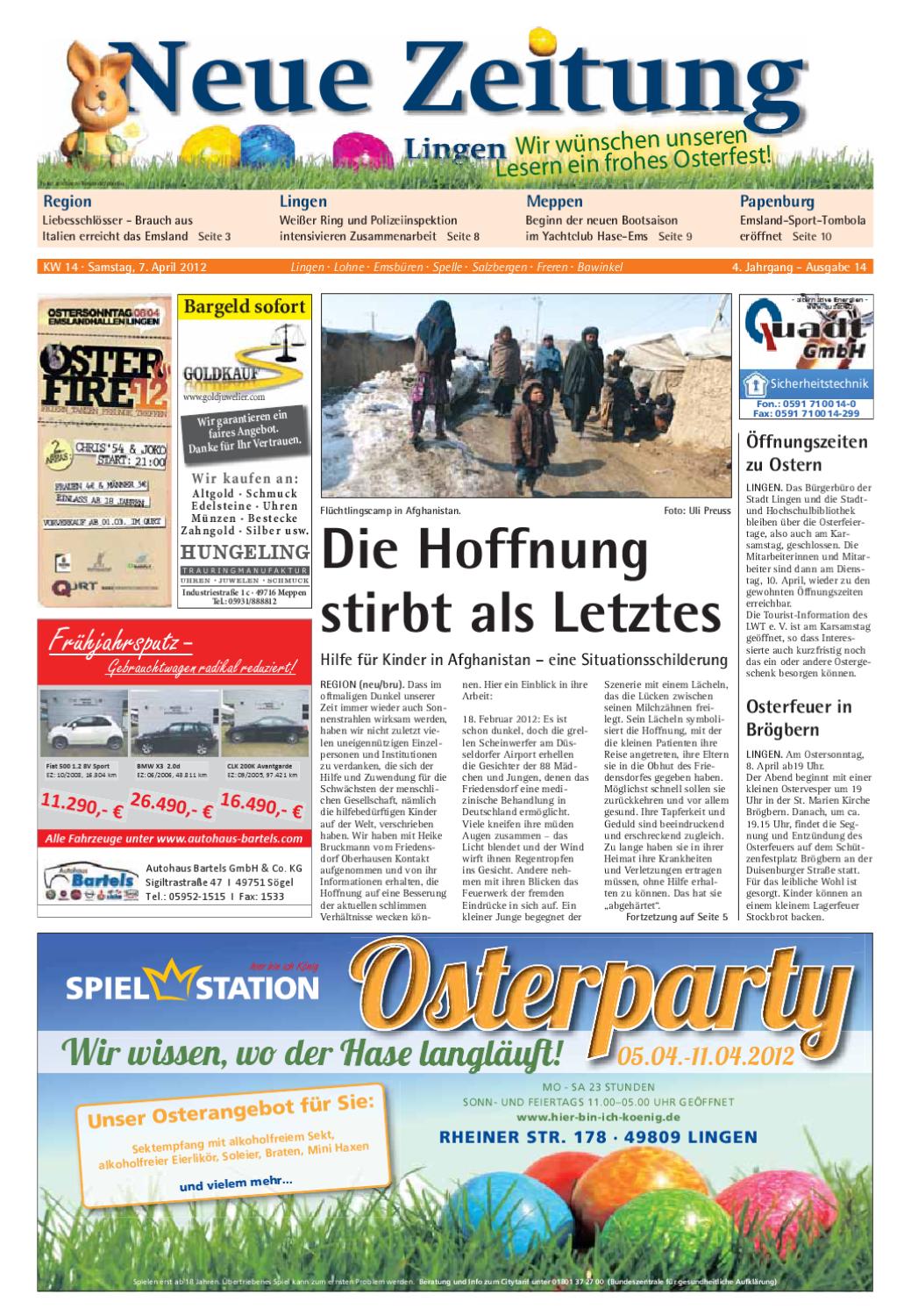 Kleiner Balkon Sichtschutz Best Of Neue Zeitung Ausgabe Lingen Kw 14 2012 by Gerhard Verlag