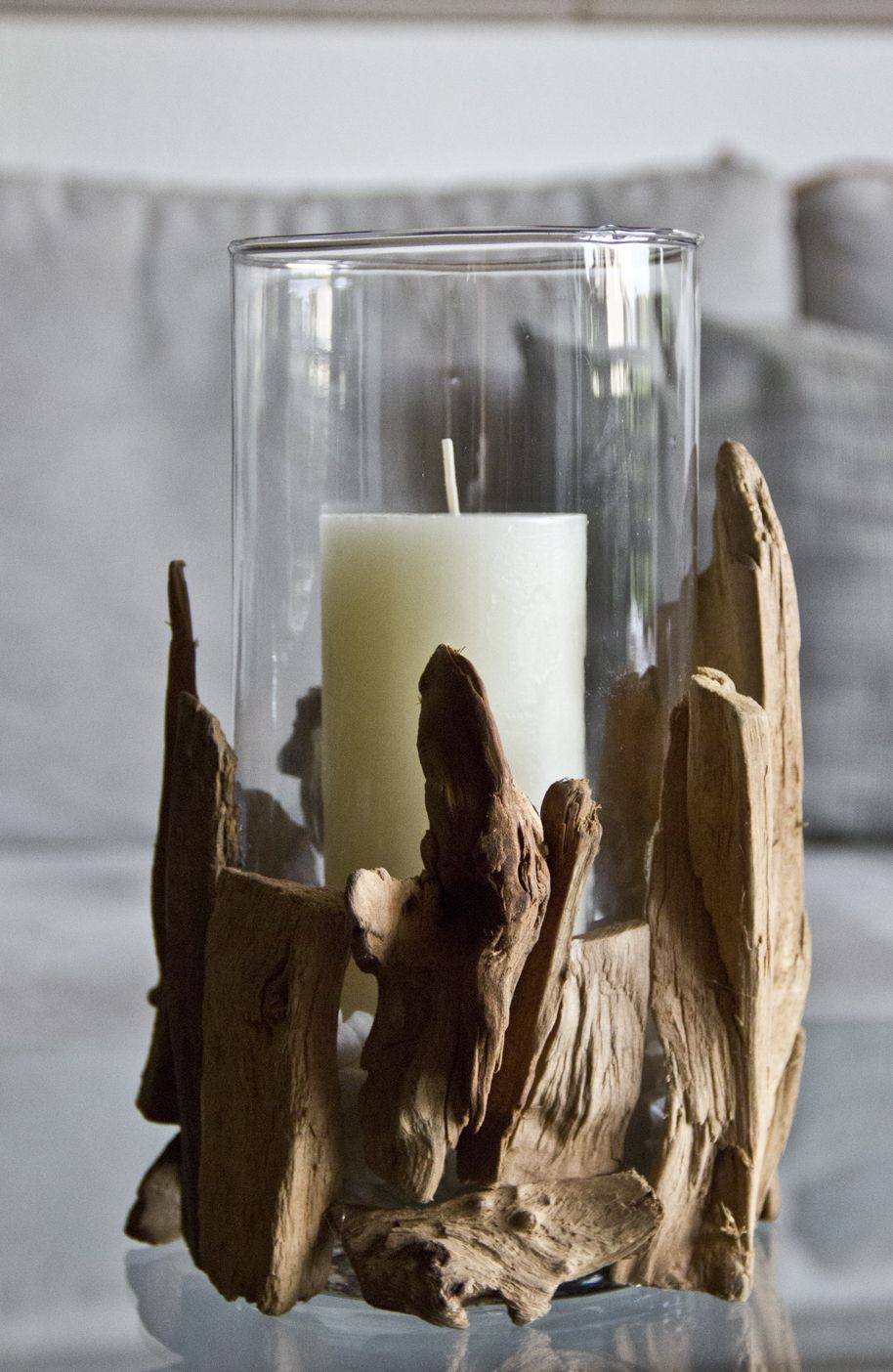 Kunst Aus Alten Holzbalken Einzigartig Windlicht Mit Treibholz Einfache Vase Mit Treibholz Beklebt