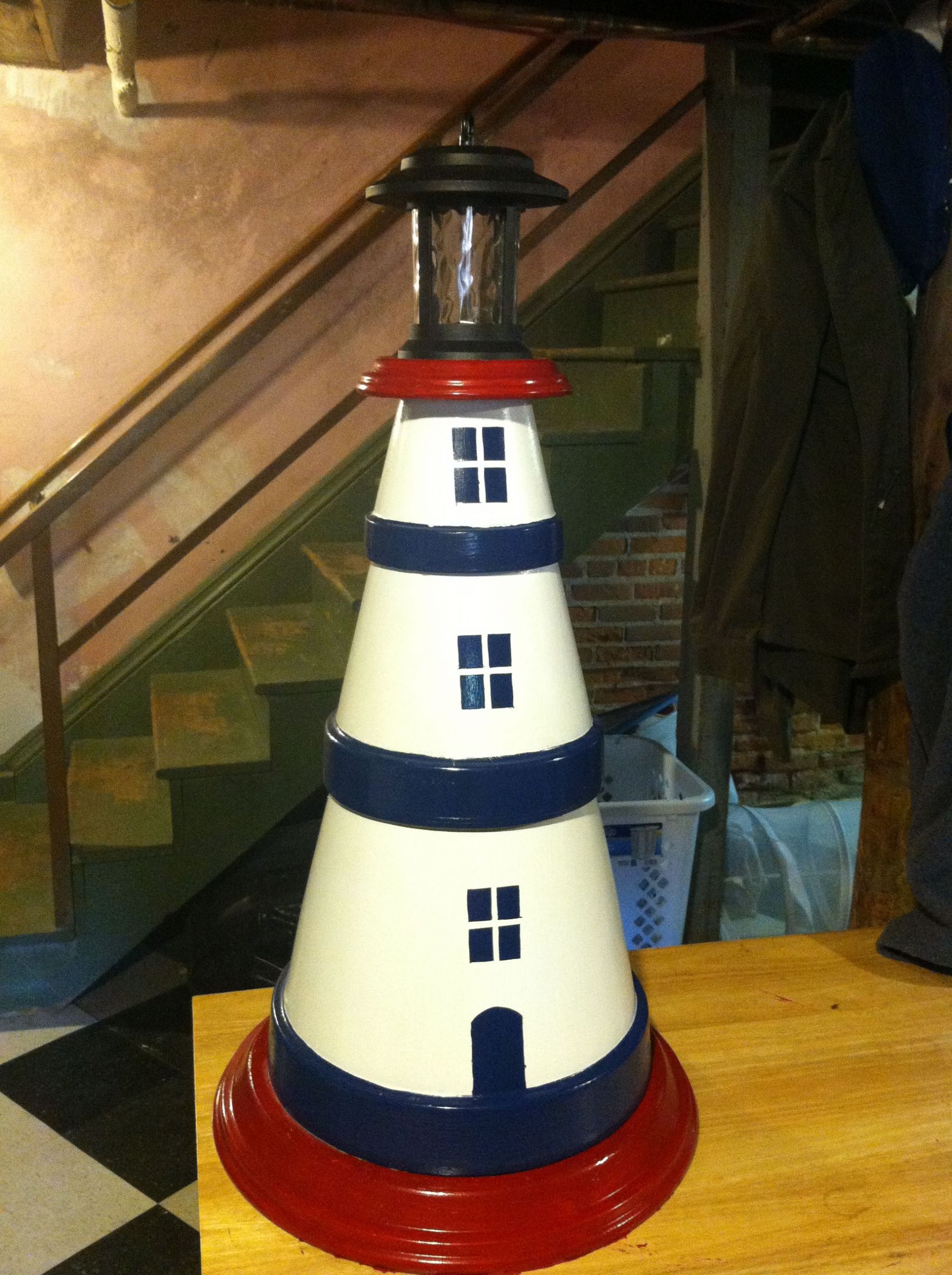Leuchtturm Gartendeko Inspirierend Diy Terra Cotta Pot Lighthouse I Made This Using 3